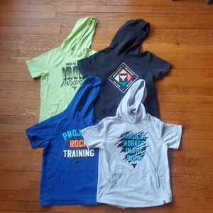 Under Armour Short Sleeve Athletic Hoodies Youth Boys Size Large Bundle of 4
